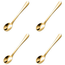 4PCS 3" Stainless Steel Soup Spoons – Reusable Ramen, Dessert, Tea Spoons for Home, Restaurant, Hotel, Camping