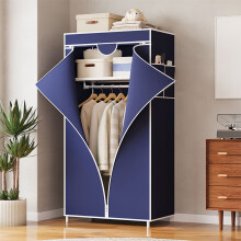 Space Saving Cloth Wardrobe, Portable Storage Cabinet for Clothes, Freestanding Wardrobe Storage for Bedroom Living Room Closet Corner