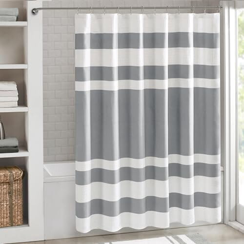 Κουρτίνα ντους Spa Waffle με 3M Scotchgard Moisture Management, Σύγχρονες διακοσμήσεις μπάνιου για το
