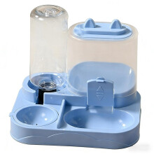 2 in 1 Automatic Pet Feeder Water Dispenser Compact Feeding Station Cat Bowls for Indoor Pet Feeding Bowl Detachable for Small Animals Kitten