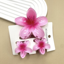 3-teiliges Set mit süßen Blumen, farbenfrohen Haarspangen mit Farbverlauf, Haarclips für Damen und Mädchen, ideal als Strand-Haaraccessoires