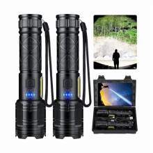 Wiederaufladbare LED-Taschenlampen (2er-Pack), 990.000 Lumen, 7 Leuchtmodi, wasserdicht (IPX7) – kompatibel mit USB-C-Ladeanschluss