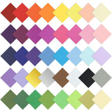 Fogli quadratini di carta velina colorata da 2 pollici, 40 colori, 8000 pezzi