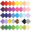 Quadrados de papel de seda coloridos de 2 polegadas, 40 cores, 8000 unidades 1