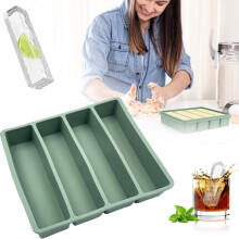 Silicone Butter Tray with Lid Large Butter Maker Non Stick Butter Tray for Homemade Herbed Garlic Butter, D