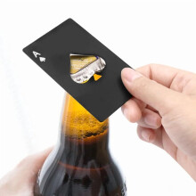Abrebotellas de acero inoxidable con forma de tarjeta de crédito