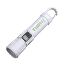 QenASHaing 300Lm ABS-Taschenlampe, 1200mAh, 7 Modi + COB-Flutlicht, wiederaufladbar und freihändig – geeignet für Camping/Wandern