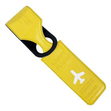 PVC Luggage Tags 9.75"x1.56" – Waterproof, High-Visibility Yellow/Multi-Color, Name & Contact ID for Suitcase, Carry-On, Duffel – Compatible with