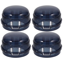 Spishällsknoppskydd svart plast 4-pack