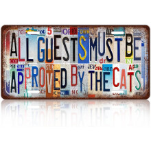 Nummerplade i aluminium fra Vintage Cat, 30x15 cm