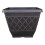 Pot de fleurs carré en résine brune, 40 cm 2