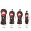 Golf Club Head Covers PU Leather 4pcs White 3