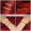Pulsera de cordón tejido negro con dije de mahjong, 3