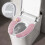 Warmer, gestrickter Toilettensitzbezug mit Griff, waschbar 6