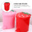 1Pcs Red Plastic Small Garbage Bin for Living Room Office Use 6