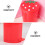 1Pcs Red Plastic Small Garbage Bin for Living Room Office Use 8