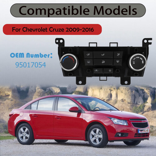 Module de commande de climatisation pour Chevrolet Cruze 2009-2016, compatible avec la référence OEM 95017054, noir 1