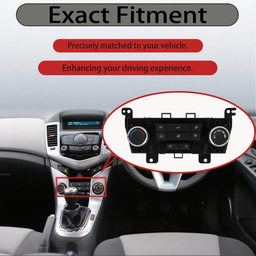 Module de commande de climatisation pour Chevrolet Cruze 2009-2016, compatible avec la référence OEM 95017054, noir 2
