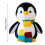 Pinguin-Plüschtier mit Schal, 23 cm, blau 2