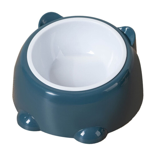 Erhöhter Katzenfutternapf, 250 ml, blauer Kunststoff 1