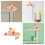 Ensemble de 2 décorations d'angle de porte en bois en forme de lapin de Pâques 2