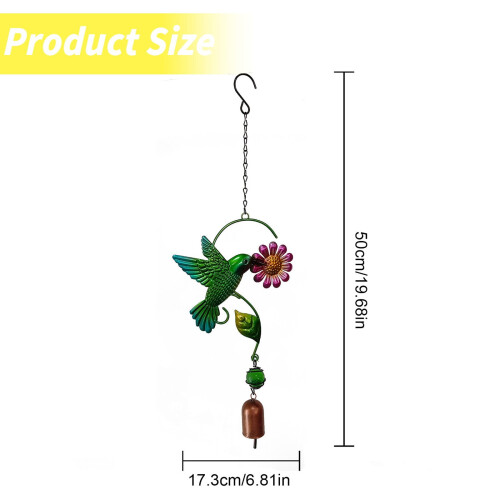 Campanelli a vento in metallo per giardino e patio – 50 cm da appendere 1