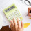 Green Portable Silent Calculator - Basic Math Operations with Quiet Keyboard for School Office Home Use 5