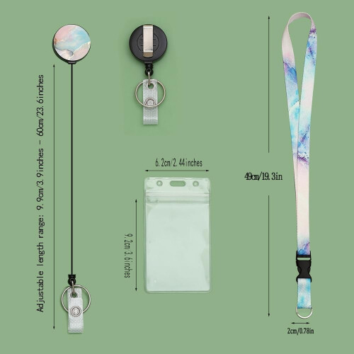 Lanière rétractable avec porte-badge étanche 1