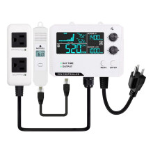 Controlador de Dióxido de Carbono Sonda de Divisão de Canal Duplo Monitor de CO2 Válvula Redutora de Pressão de CO2 para Estufa Plugue Dos EUA D