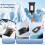 Snow Removal Kit with Pivoting Brush Adjustable Scraper 6