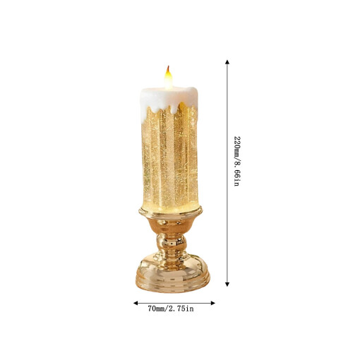 Conjunto de 6 velas de chá de cristal LED a bateria 2