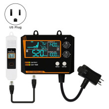 Controlador de Dióxido de Carbono Sonda Dividida de Canal Único Monitor de CO2 Válvula Redutora de Pressão de CO2 para Estufa Plugue Dos EUA B