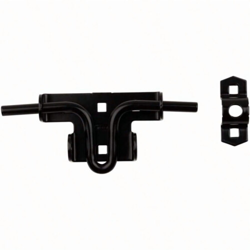 National Hardware N165506 Συρόμενη Πόρτα με Μανδάλια από Ατσάλι με Επίστρωση WeatherGuard σε Μαύρο 2