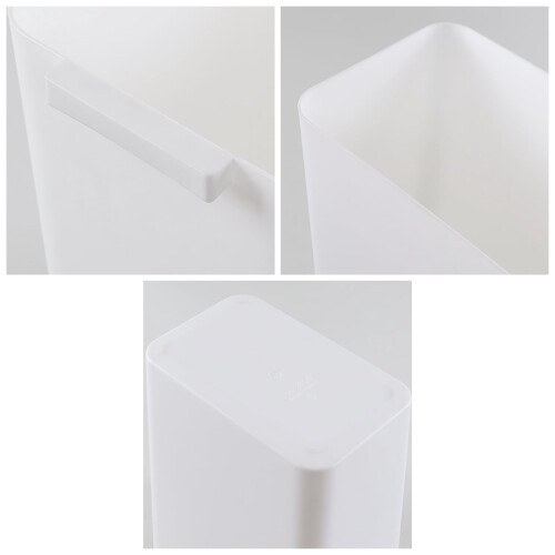 4,5-Gallonen-Mülleimer, schmal, 3er-Pack, Weiß 2