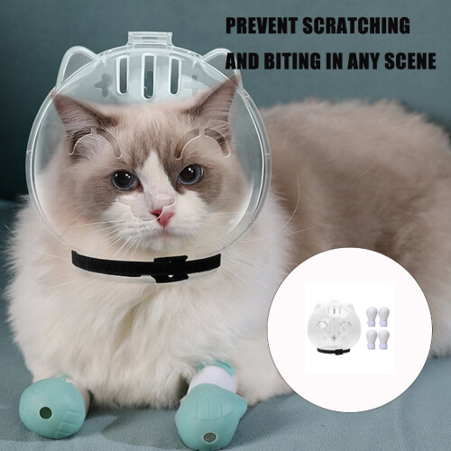 Cat Head Cover for Grooming – Adjustable PP Muzzle 1