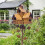 Birdhouse Pole Mount Bracket, Ceramic Nesting Eggs, Compatible with My Texas Natural Birdhouse 2
