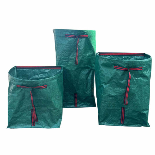 Sac de ramassage de feuilles robuste, bâche de 200 L avec poignées 2