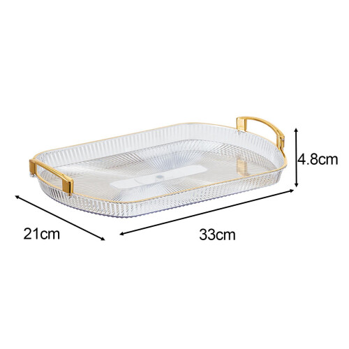 Plateau de service rectangulaire tissé en PP (2 pièces) 2