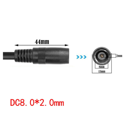 Καλώδιο επέκτασης ηλιακού πάνελ 6,2m DC8020Solar 8,0x2,0mm για εξωτερικούς σταθμούς 1