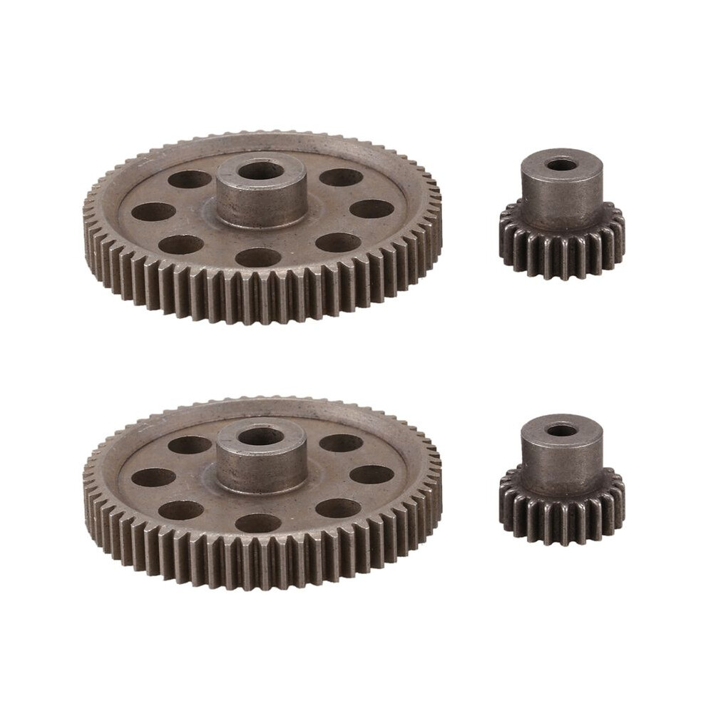 4Pcs (21T+64T) 11184 & 11181 Differential Metal Main Gear 64T Motor Gear 21T Dark/Gray 6031969067715