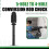 Five-Hole to Four-Hole Conversion Rod Chuck Black Electric Hammer Converter Conversion Rod Checkered 5