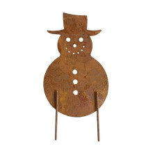 Weihnachtsmann-Schneemann-Gartendekoration aus Metall für-40cm