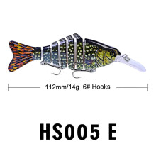 2-dielna pevná umelá návnada s háčikom 20g / 15cm viacdielna rybárska výbava