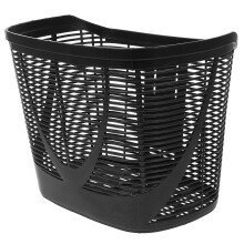 Stable Black Handlebar Basket for Mobility Scooter Easy Installation Large Storage for City Bikes