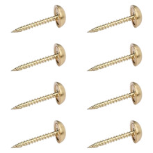 Pack of 8 Sturdy Brass Decorative Screws With Mirror Caps for Furniture Fixing Rustproof Construction Furniture Hardware