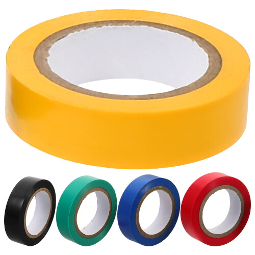 5 rouleaux de ruban isolant coloré pour l'identification, l'isolation et le codage couleur des fils dans les projets électriques