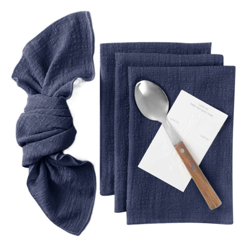 Servetter i bomull och linne, 4-pack