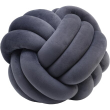 Knotenkissen, runde, niedliche Dekokissen, dekoratives Kissen aus Spandex, dunkelgrau, 28 cm (11 Zoll)