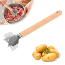 Machacador de carne de acero inoxidable de 11 pulgadas y 6 cuchillas