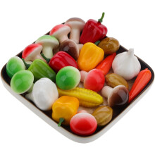 75 fruits artificiels décoratifs réalistes : poire, fraise, pomme, mangue, pêche, tomate, banane, grenade, olive, pastèque — Compatible avec